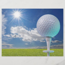 golf ball on a tee with grass custom flyer