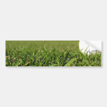 Golf Ball on Golf Course Bumper Stickers