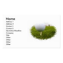 Golf Ball on Tee Business Card