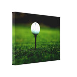 Golf Ball on Tee, Rich Green Turf Canvas Print canvas prints