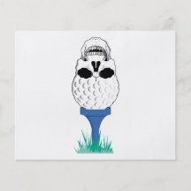 golf ball skull on tee graphic custom flyer