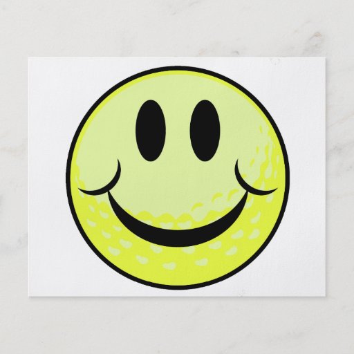 golf ball smile face flyer design
