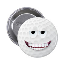 Golf Ball Smiley Face 2 Button