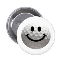Golf ball smiley pins