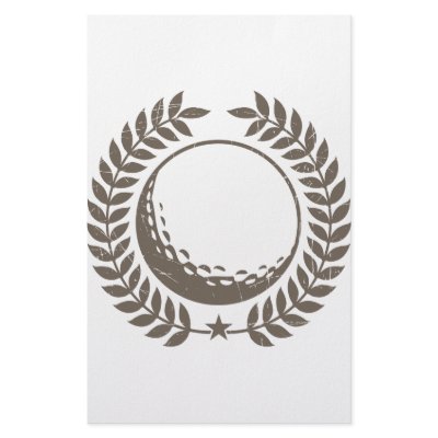 Golf Ball Vintage Design Personalized Stationery by CustomSportsTshirts