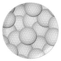 Golf Balls Collage Party Plates