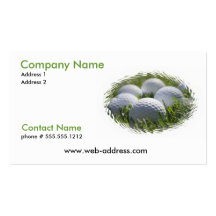 Golf Balls on a Business Card
