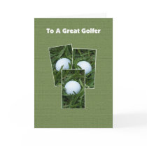 Golf Birthday Card -- Golf Balls for Your "Birdie"