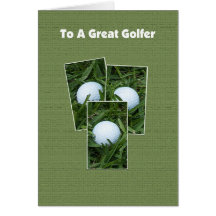 Golf Birthday Card -- Golf Balls for Your "Birdie"
