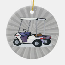 golf cart graphic christmas ornament