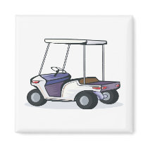 golf cart graphic fridge magnet
