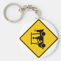 Golf Cart Traffic Highway Sign Keychains