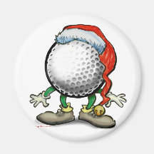 Golf Christmas Fridge Magnet
