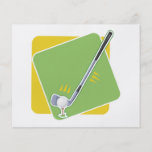 golf club teeing off vector graphic custom flyer