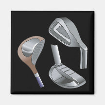 Golf Clubs Fridge Magnets
