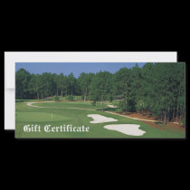 Golf Course Business Gift Certificate rack cards