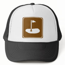 Golf Course Highway Sign Hats