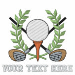 Golf Crest - add your text - father's day Embroidered Polo Shirt