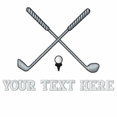 Golf crossed clubs - add your text - father's day embroidered polo shirt by 2020fathersday