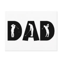 Golf Dad Gift Post Card