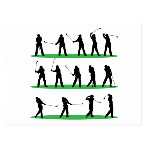 Golf Driving Sequence Postcards