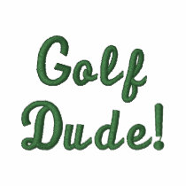 Golf Dude Greens Junkie White Embroidered Shirt