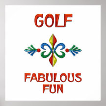 Golf Fabulous Fun Print