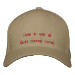 Golf Hole in One Cap Embroidered Baseball Cap