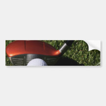 Golf Iron and Ball Bumper Sticker