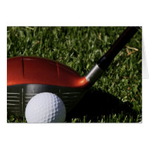 Golf Iron and Ball Greeting Card