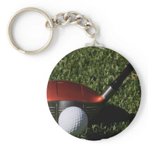 Golf Iron and Ball Keychain