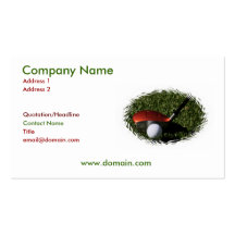 Golf Iron and Golf Ball Business Card