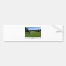 Golf Is My Modus Operandi (Golfer On Golf Course) Bumper Sticker