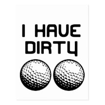 Golf - j'ai les boules sales carte postale