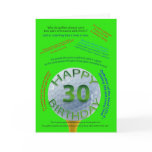 Golf Jokes birthday card for 30 year old