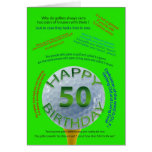 Golf Jokes birthday card for 50 year old