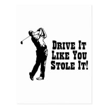 Golf - la commande qu'il vous aiment l'a volé carte postale