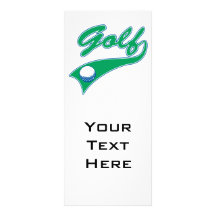 golf logo personalized rack card