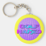Golf Naked Keychain (purple golf ball)