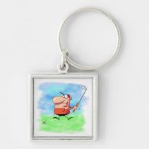 Golf Outing T-shirts and Gifts Keychain