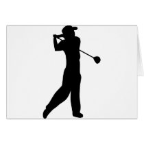 golf player greeting card
