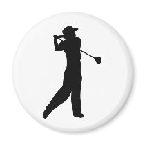 golf player refrigerator magnet