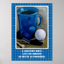 GOLF POSTER: Live on Greens...
