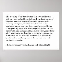 Golf Quote: Rapture of the Warrior Print
