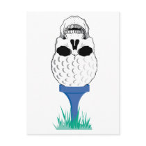 Golf Skull Postcards