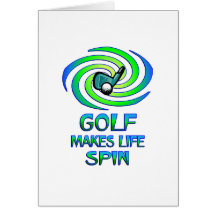 Golf Spins Greeting Cards