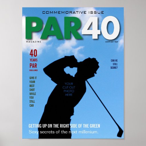 Golf Sports Magazine Cover - Par 40 Poster