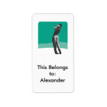 golf swing on the green personalized address labels