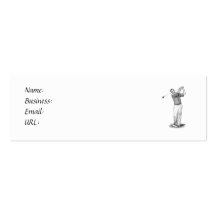 Golf Swing - Skinny Business Cards