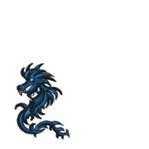 Golf tribal bleu de dragon polo avec broderie